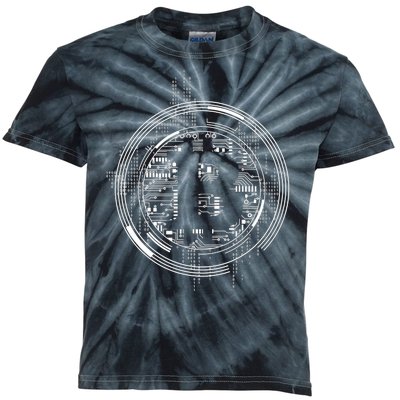 Bitcoin Chip Logo Kids Tie-Dye T-Shirt