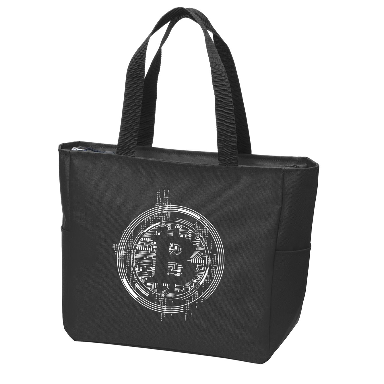 Bitcoin Chip Logo Zip Tote Bag