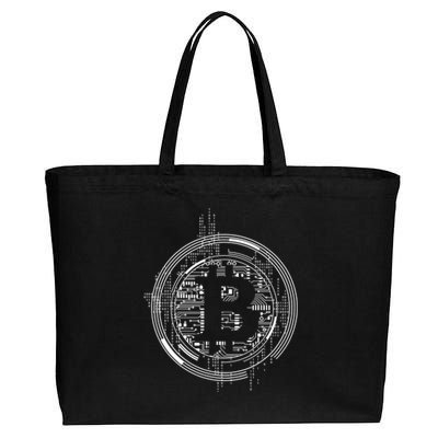 Bitcoin Chip Logo Cotton Canvas Jumbo Tote