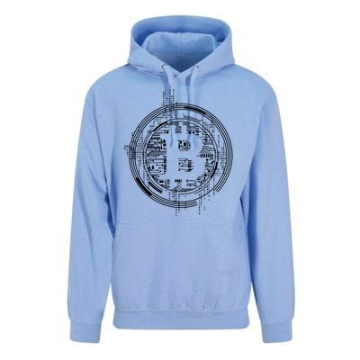 Bitcoin Chip Logo Unisex Surf Hoodie