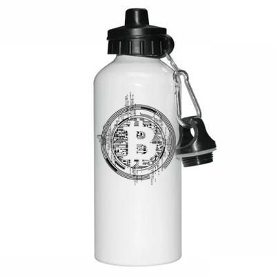 Bitcoin Chip Logo Aluminum Water Bottle