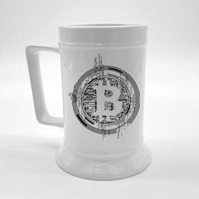 Bitcoin Chip Logo Beer Stein