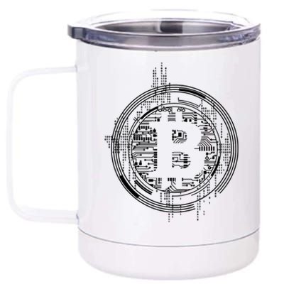 Bitcoin Chip Logo 12 oz Stainless Steel Tumbler Cup