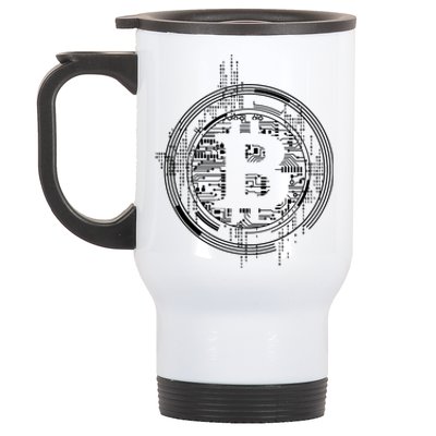 Bitcoin Chip Logo Stainless Steel Travel Mug