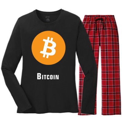 Bitcoin Classic Women's Long Sleeve Flannel Pajama Set 