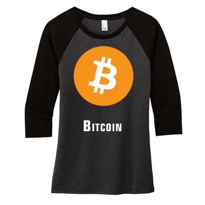 Bitcoin Classic Women's Tri-Blend 3/4-Sleeve Raglan Shirt