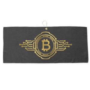 Bitcoin Crypto Coin Large Microfiber Waffle Golf Towel