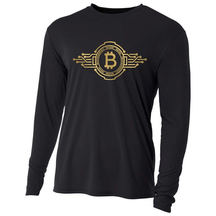 Bitcoin Crypto Coin Cooling Performance Long Sleeve Crew