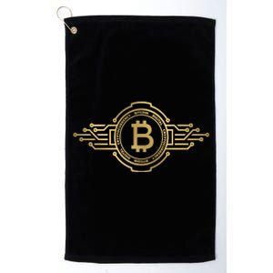 Bitcoin Crypto Coin Platinum Collection Golf Towel