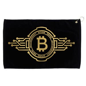 Bitcoin Crypto Coin Grommeted Golf Towel