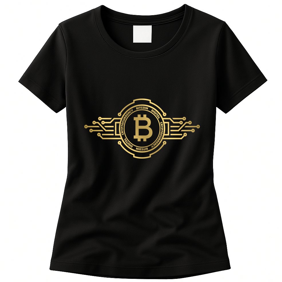 Bitcoin Crypto Coin Womens T-Shirt