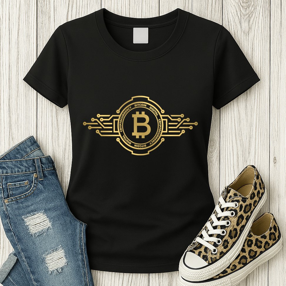 Bitcoin Crypto Coin Womens T-Shirt