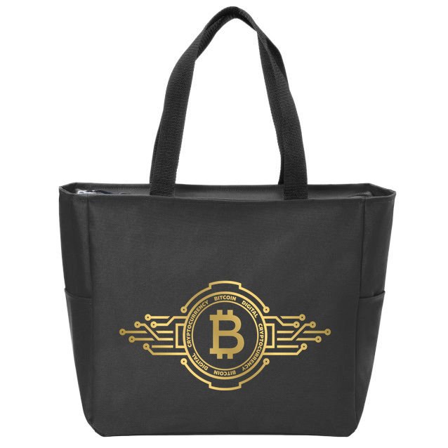 Bitcoin Crypto Coin Zip Tote Bag