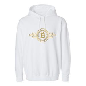 Bitcoin Crypto Coin Garment-Dyed Fleece Hoodie