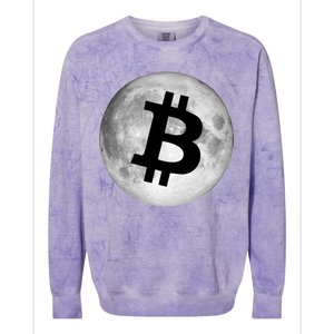 Bitcoin Cryptocurrency Fly Me To The Moon Logo Colorblast Crewneck Sweatshirt