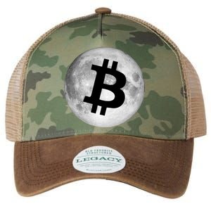 Bitcoin Cryptocurrency Fly Me To The Moon Logo Legacy Tie Dye Trucker Hat