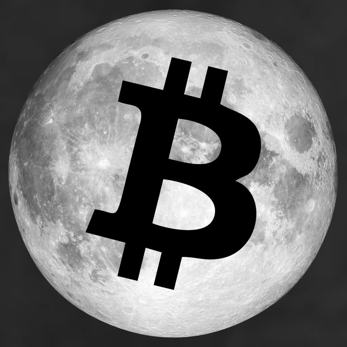 Bitcoin Cryptocurrency Fly Me To The Moon Logo Cool Comfort Performance Bucket Hat