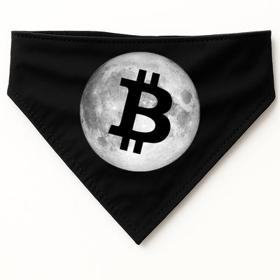 Bitcoin Cryptocurrency Fly Me To The Moon Logo USA-Made Doggie Bandana