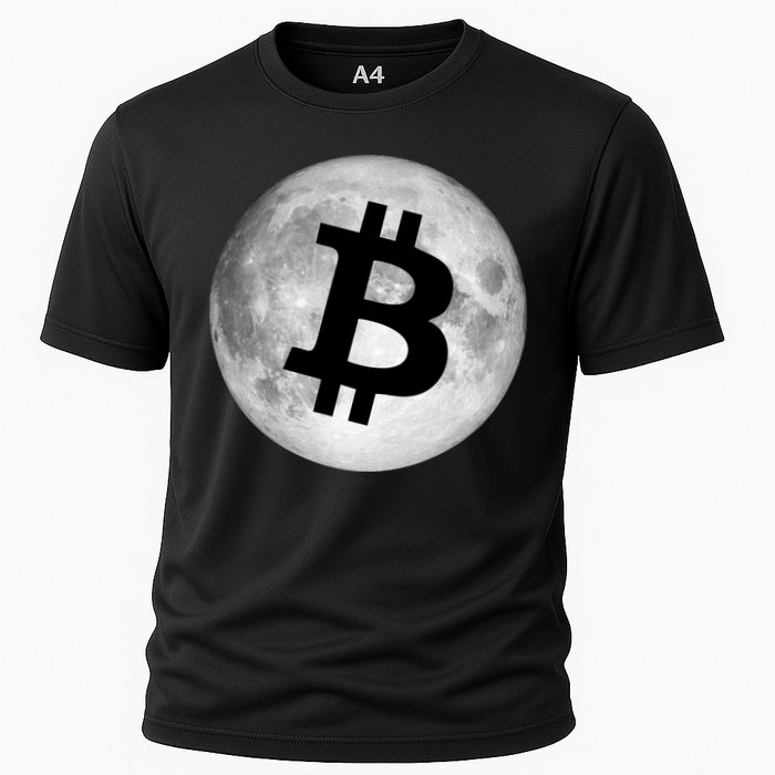 Bitcoin Cryptocurrency Fly Me To The Moon Logo Performance Shirt
