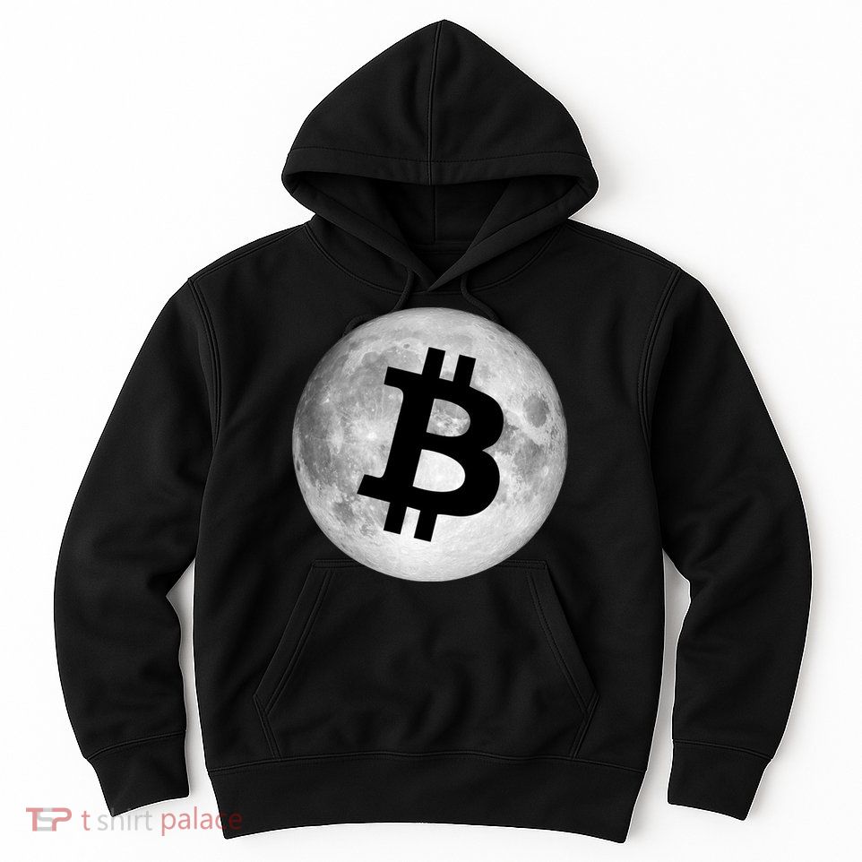 Bitcoin Cryptocurrency Fly Me To The Moon Logo Hoodie