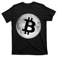 Bitcoin Cryptocurrency Fly Me To The Moon Logo T-Shirt