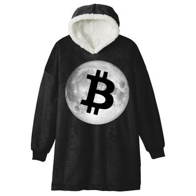 Bitcoin Cryptocurrency Fly Me To The Moon Logo Hooded Wearable Blanket