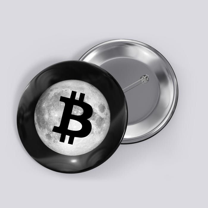 Bitcoin Cryptocurrency Fly Me To The Moon Logo Button