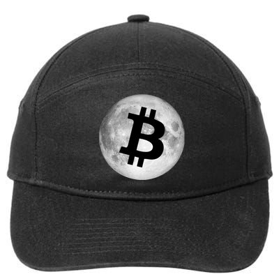 Bitcoin Cryptocurrency Fly Me To The Moon Logo 7-Panel Snapback Hat