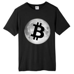 Bitcoin Cryptocurrency Fly Me To The Moon Logo Tall Fusion ChromaSoft Performance T-Shirt