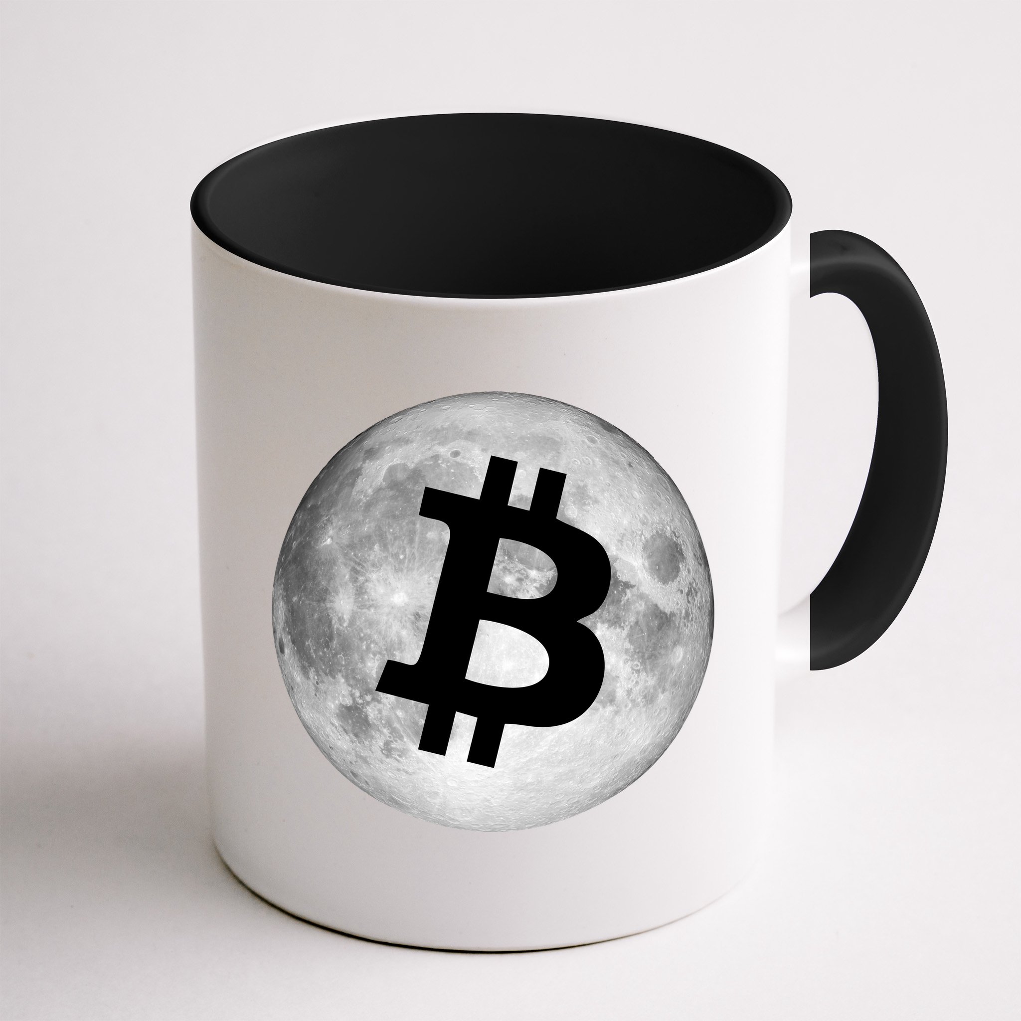 Bitcoin Cryptocurrency Fly Me To The Moon Logo Mug