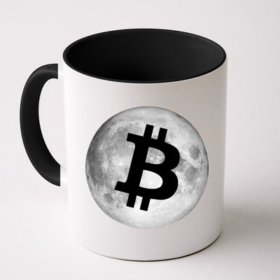Bitcoin Cryptocurrency Fly Me To The Moon Logo Mug