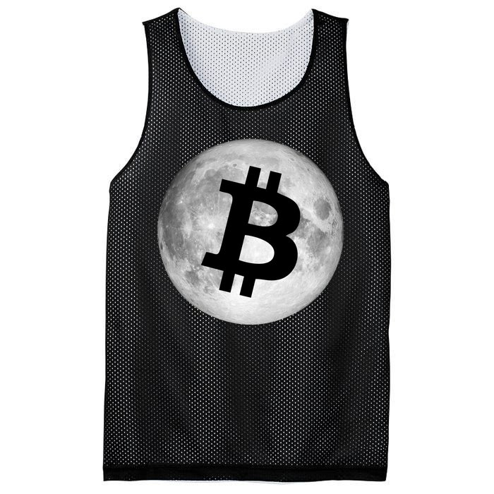 Bitcoin Cryptocurrency Fly Me To The Moon Logo Mesh Reversible Basketball Jersey Tank