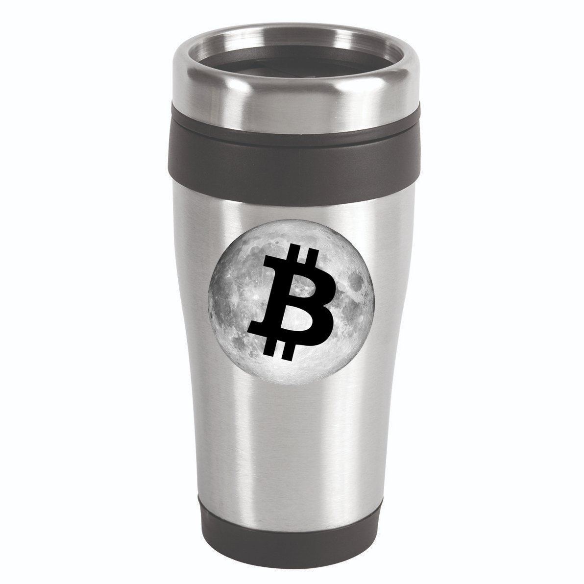 Bitcoin Cryptocurrency Fly Me To The Moon Logo 16oz Travel Tumbler