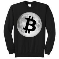 Bitcoin Cryptocurrency Fly Me To The Moon Logo Tall Sweatshirt