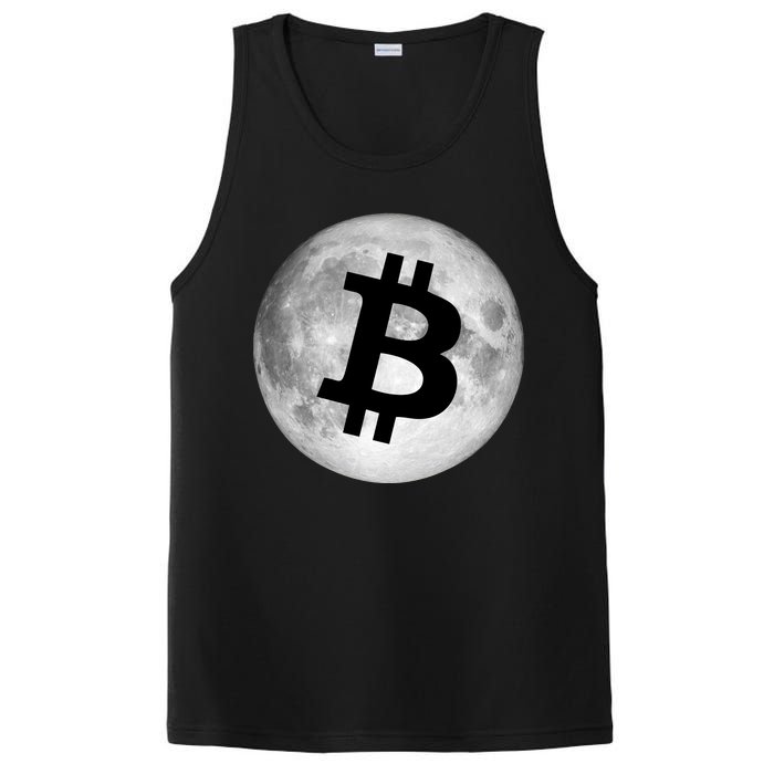 Bitcoin Cryptocurrency Fly Me To The Moon Logo PosiCharge Competitor Tank