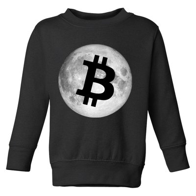 Bitcoin Cryptocurrency Fly Me To The Moon Logo Toddler Sweatshirt
