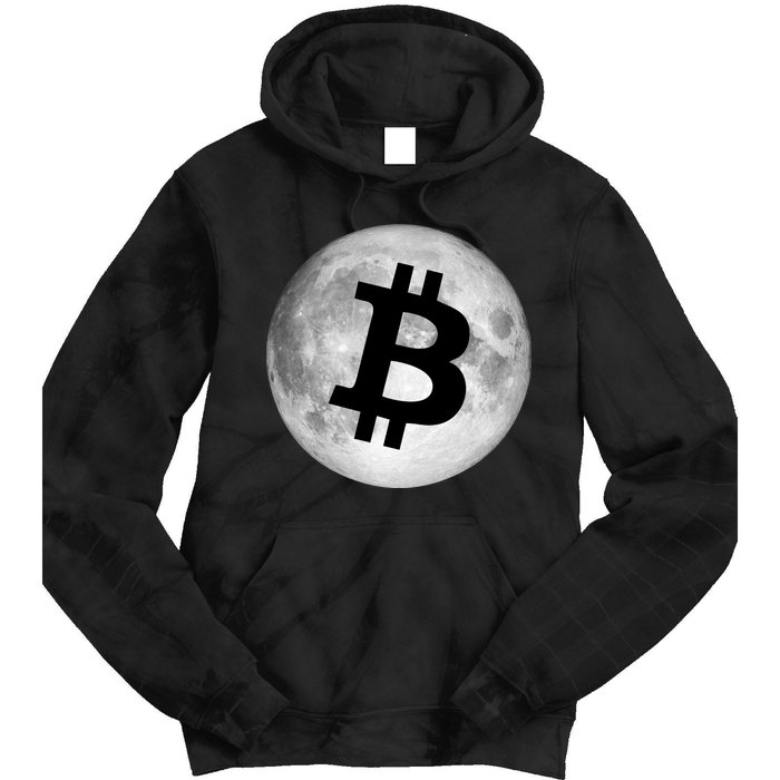 Bitcoin Cryptocurrency Fly Me To The Moon Logo Tie Dye Hoodie