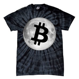 Bitcoin Cryptocurrency Fly Me To The Moon Logo Tie-Dye T-Shirt