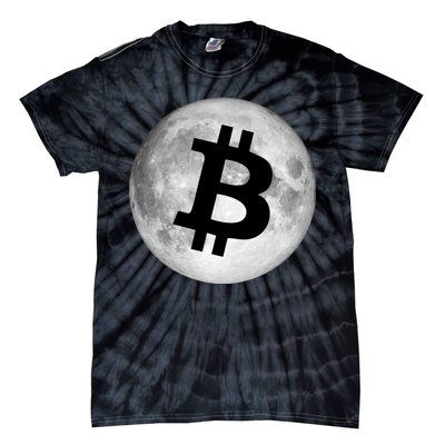 Bitcoin Cryptocurrency Fly Me To The Moon Logo Tie-Dye T-Shirt