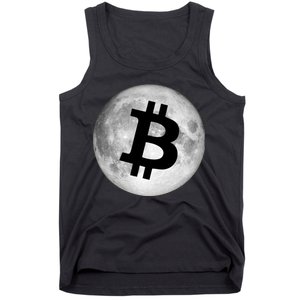 Bitcoin Cryptocurrency Fly Me To The Moon Logo Tank Top