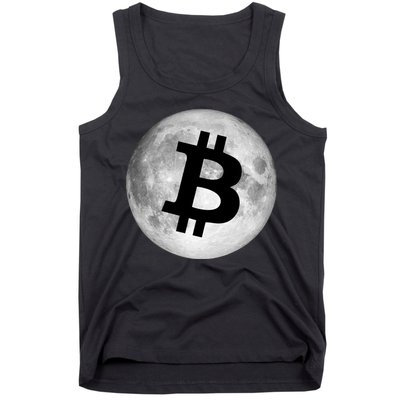 Bitcoin Cryptocurrency Fly Me To The Moon Logo Tank Top