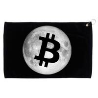 Bitcoin Cryptocurrency Fly Me To The Moon Logo Grommeted Golf Towel