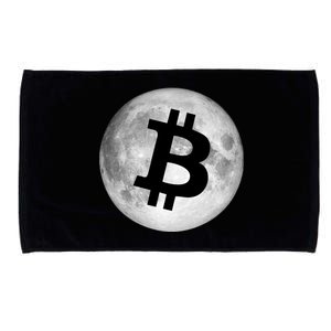 Bitcoin Cryptocurrency Fly Me To The Moon Logo Microfiber Hand Towel