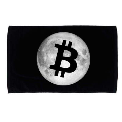 Bitcoin Cryptocurrency Fly Me To The Moon Logo Microfiber Hand Towel