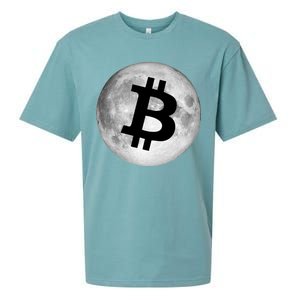 Bitcoin Cryptocurrency Fly Me To The Moon Logo Sueded Cloud Jersey T-Shirt