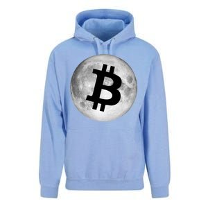 Bitcoin Cryptocurrency Fly Me To The Moon Logo Unisex Surf Hoodie