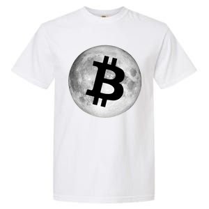 Bitcoin Cryptocurrency Fly Me To The Moon Logo Garment-Dyed Heavyweight T-Shirt