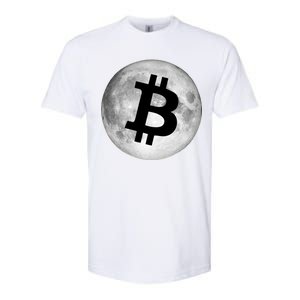 Bitcoin Cryptocurrency Fly Me To The Moon Logo Softstyle CVC T-Shirt