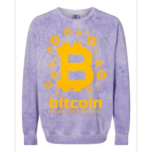 Bitcoin Cryptocurrency Logo Colorblast Crewneck Sweatshirt