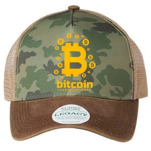 Bitcoin Cryptocurrency Logo Legacy Tie Dye Trucker Hat